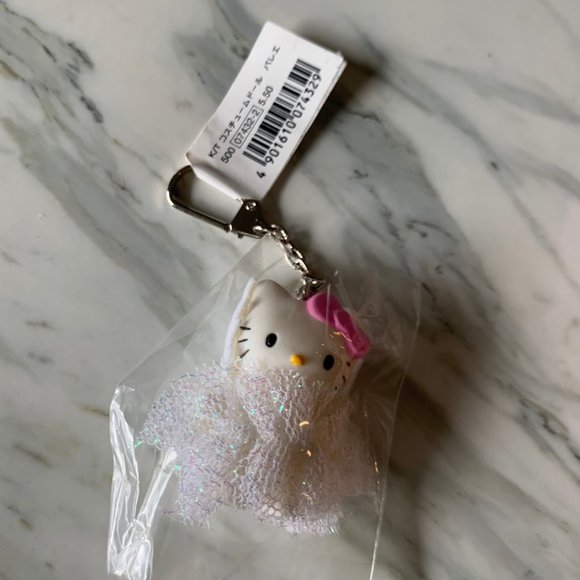 HELLO KITTY ANGEL CHARM VINTAGE 1997 CELL PHONE KEY CHAIN - Picture 5 of 5